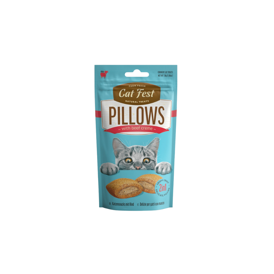 Cat Fest Pillows with Beef Creme