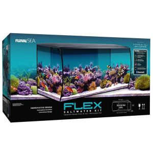 Fluval Flex Saltwater Aquarium Kit, 32.5 US Gal / 123 L, Black