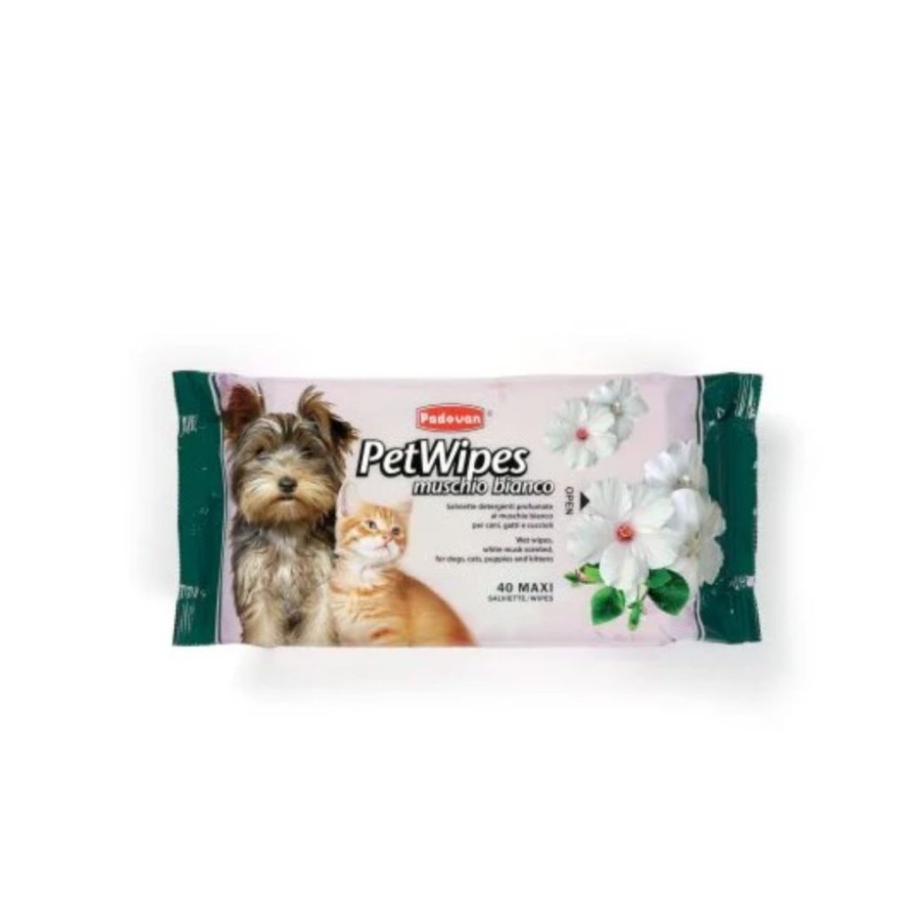 Padovan Pet Wipes Muschio Bianco 40pcs