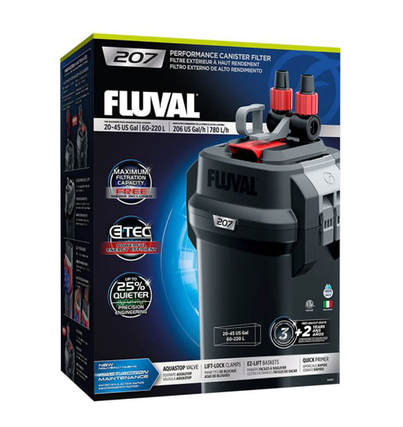 Fluval 207 Performance Canister Filter, up to 45 US Gal (220 L)