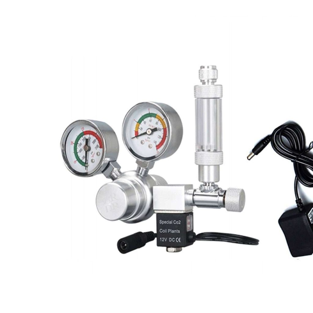 ZRDR R-100 Dual Gauge CO2 Regulator with Solenoid & Bubble counter