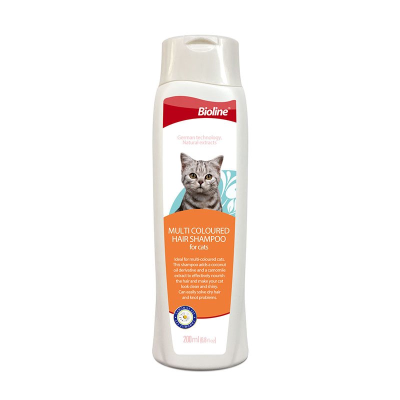 Bioline Muliti Coloured Hair Shampoo for Cats 200ml